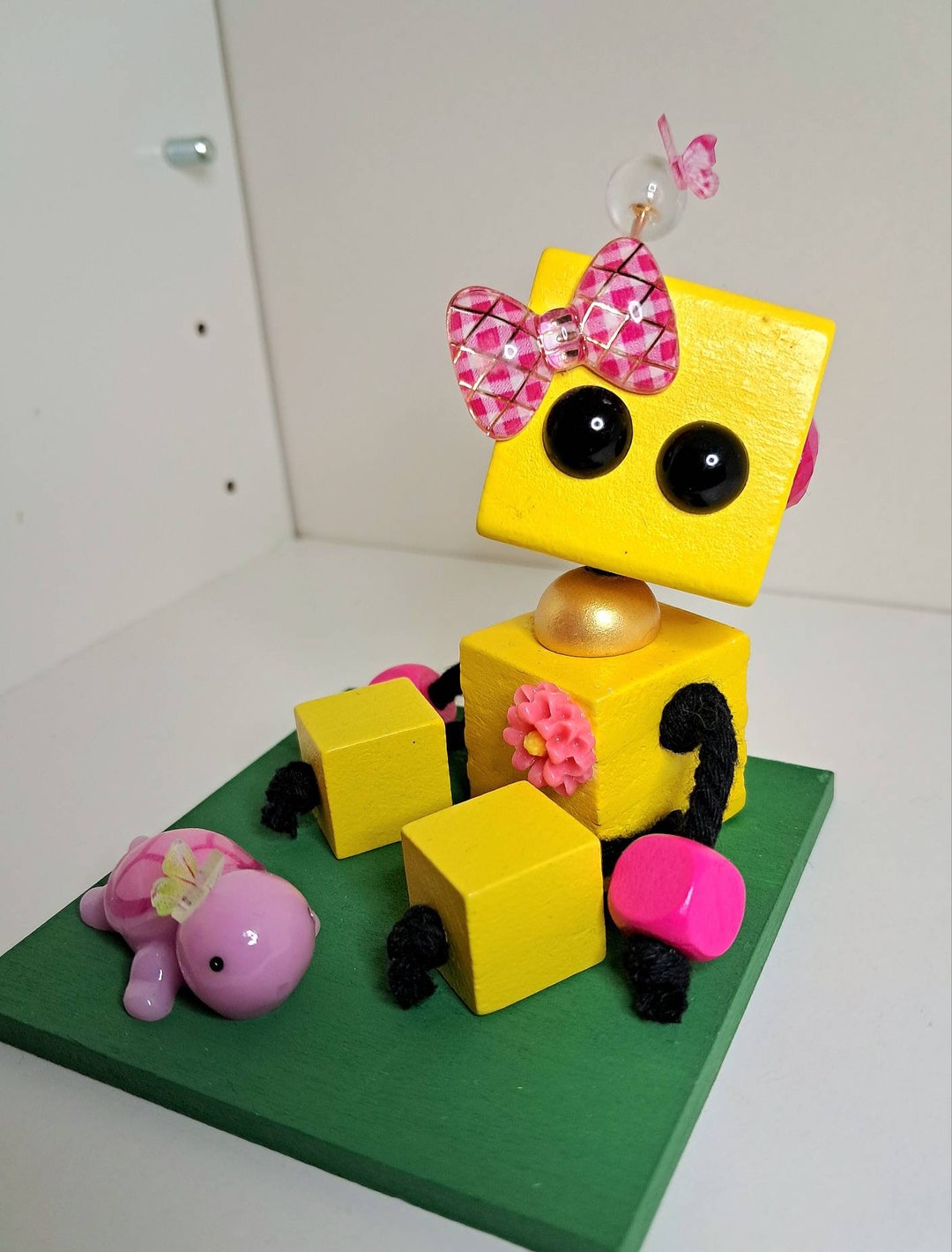 Wooden Robots, Block Bots, Figurines, Small Geeky Nerdy Cute Gifts