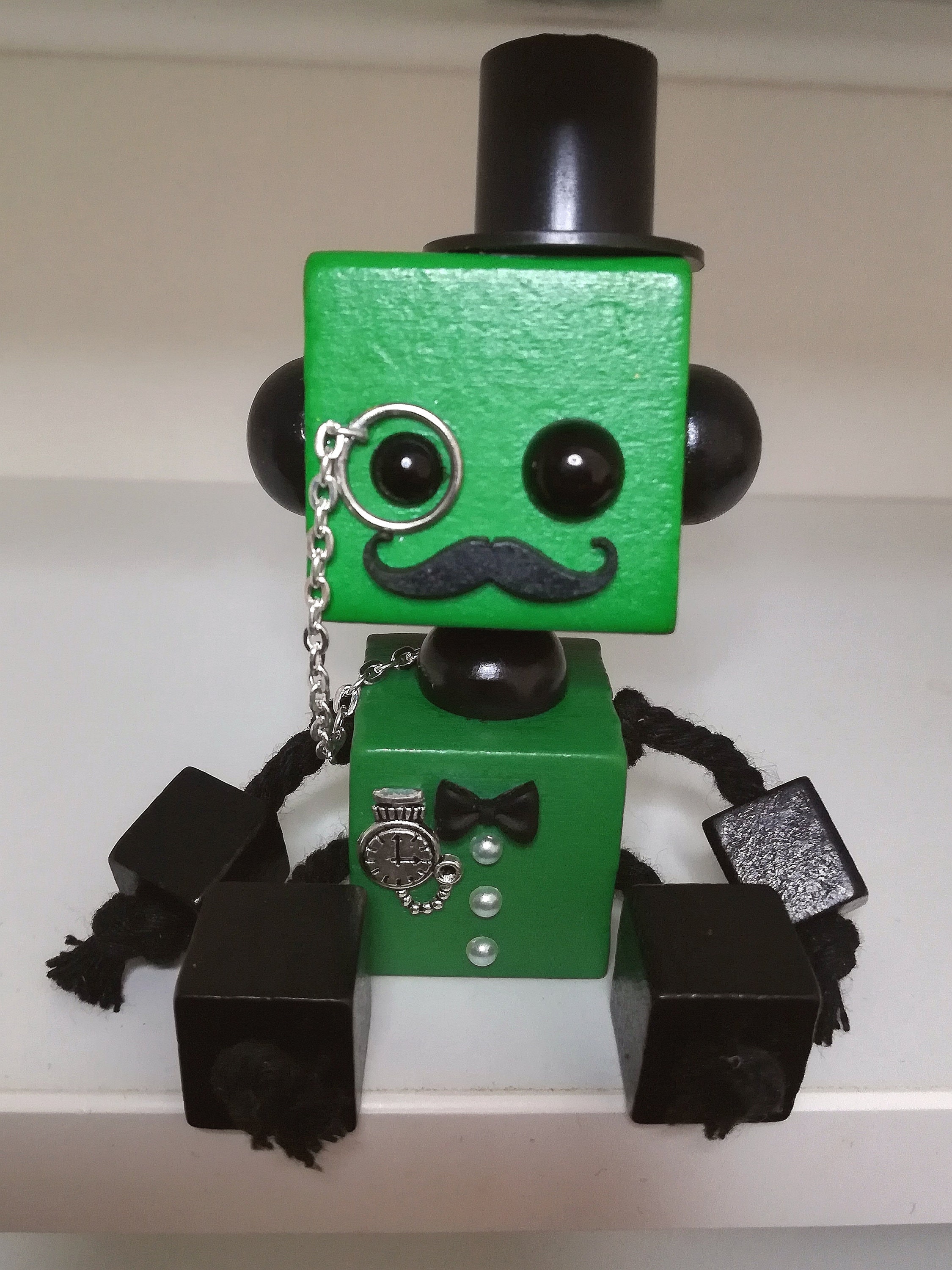 Wooden Robots Droid Cute Block Bots Figurines Small Geeky Etsy