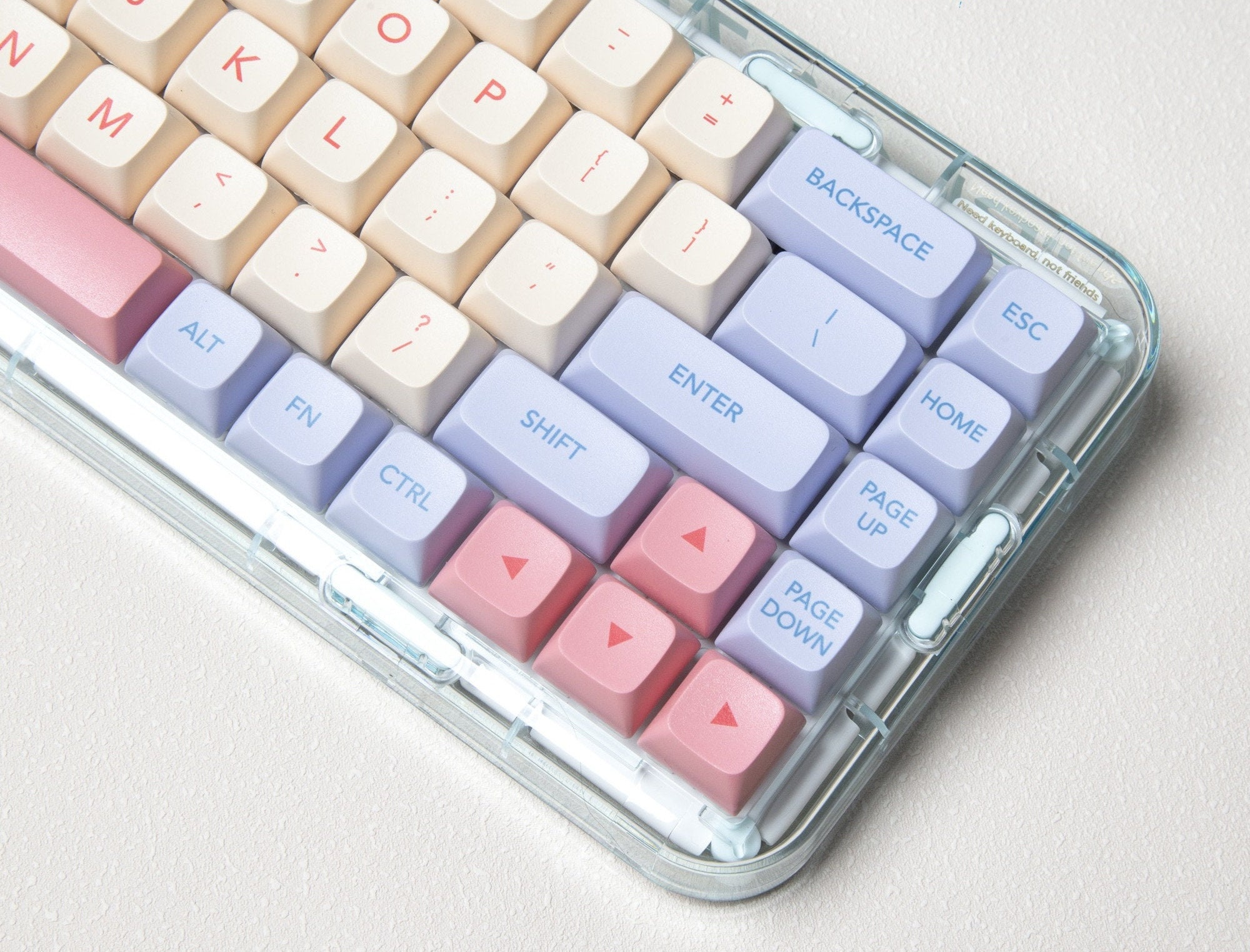 Peachy Lavender Pastel Keycap Set Mechanical Keyboard 132 MX Etsy