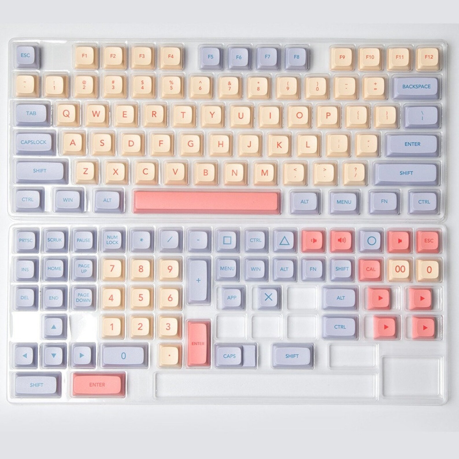 Peachy Lavender Pastel Keycap Set Mechanical Keyboard 132 MX Etsy