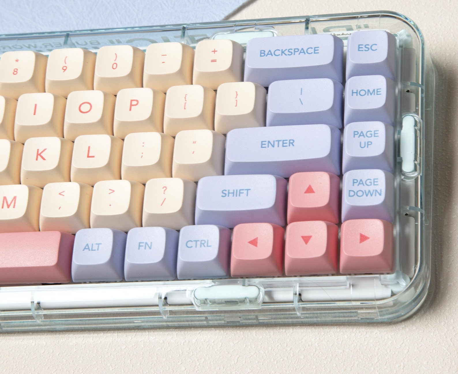 Peachy Lavender Pastel Keycap Set Mechanical Keyboard 132 MX Etsy