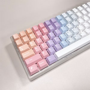 Astro Rainbow Keycap Set Mechanical Keyboard (144) MX Switch Cherry Profile PBT with Keycap Puller