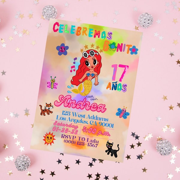 Karol G Manana Sera Bonito Invitation, Invitation Bichota, Fournitures d'anniversaire Karol G, Invitation d'anniversaire Karol G, Manana Sera Bonito Party