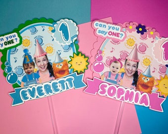 Ms. Rachel Cake Topper, Icky Sticky Bubblegum Cake Topper, Bubble Gum Birthday, First Birthday Party, Ms. Rachel Birthday Decorations
