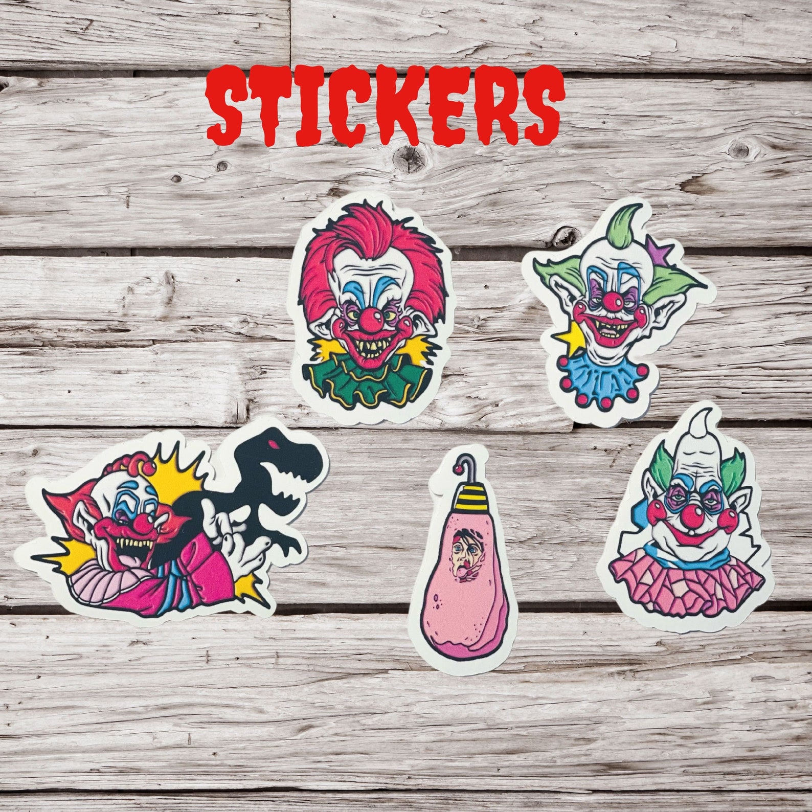 Killer Klowns From Outer Space Stickers Horror Movie Sticker Etsy