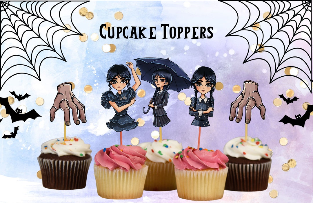 Gothic Girl Cupcake Toppers, Birthday Cupcake Toppers - Etsy