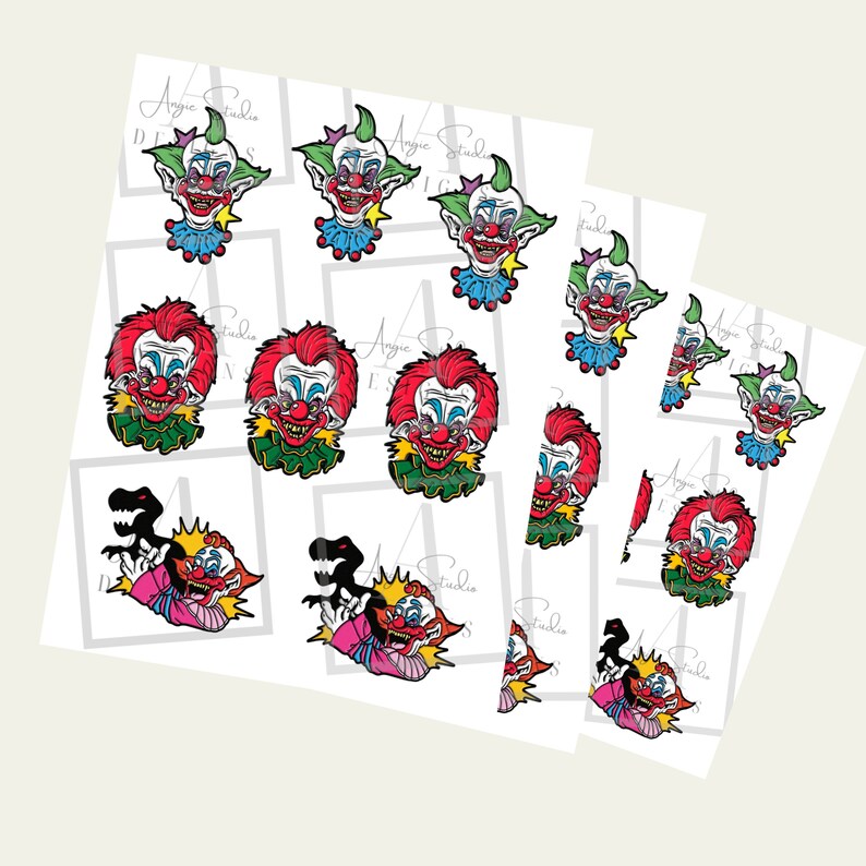 Killer Klowns From Outer Space Stickers Horror Movie Party Etsy