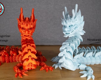 Articulated Poseable Imperial Dragon, Sensory Dragon, Custom Gifts, Desk Fidget Toy, ADHD Fidget Adult, Flexible Dragon, 3D Printed Dragon