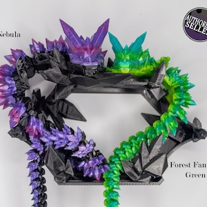 Articulated Crystal Dragon, Sensory Dragon, Custom Gifts for Teens, Desk Fidget Toy, ADHD Fidget Adult, Flexible Dragon, 3D Printed Dragon