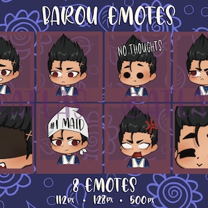 8 Barou Emotes! | Twitch, Youtube, Discord, Streaming..! | Blue Lock Inspired | Soccer Anime