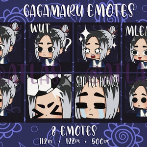 8 émoticônes Gagamaru ! | Twitch, Youtube, Discord, Streaming..! | Blue Lock inspiré | Football Anime