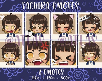 8 Bachira Emotes! | Twitch, Youtube, Discord, Streaming..! | Blue Lock Inspired | Soccer Anime