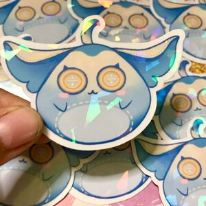 Button-Eyed Barking Fox Sticker | Holographic Stickers | Genshin Inspired