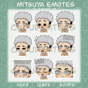 9 Mitsuya Emotes! | Twitch, Youtube, Discord, Streaming..! | TR Inspired