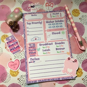 Final Girls Club Daily Planner | Cute & Aesthetic | Includes Stickers!