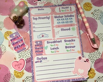 Final Girls Club Daily Planner | Cute & Aesthetic | Includes Stickers!
