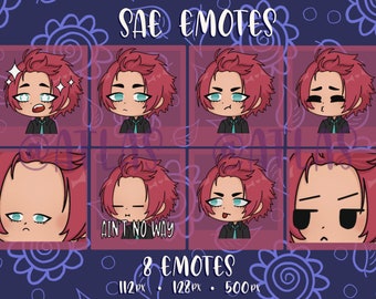 8 Sae Emotes! | Twitch, Youtube, Discord, Streaming..! | Blue Lock Inspired | Soccer Anime