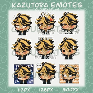 9 Kazutora Emotes! | Twitch, Youtube, Discord, Streaming..! | TR Inspired