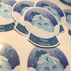 Genshin Geïnspireerde Kerst Sticker || Glanzende Stickers || Leuke Stickers