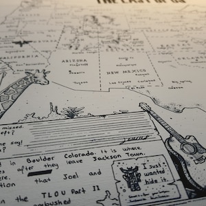 Hand Drawn the Last of Us Map - Etsy