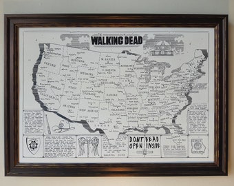Hand Drawn The WALKING DEAD Map
