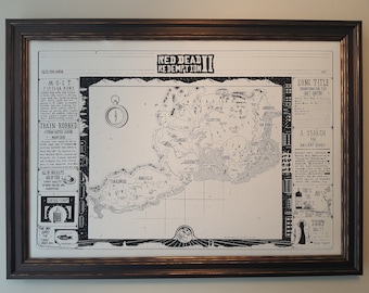 Mappa di Red Dead Redemption disegnata a mano