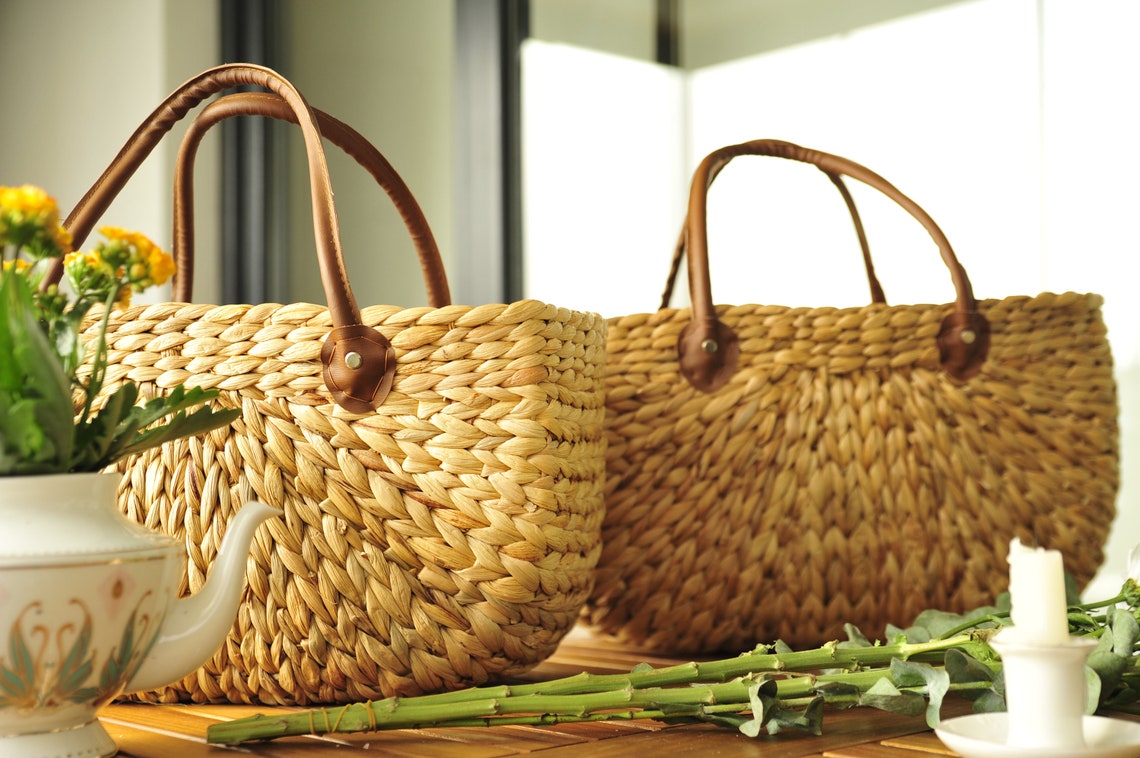 Petite Straw Bag Water Hyacinth Bag Handmade Bag - Etsy