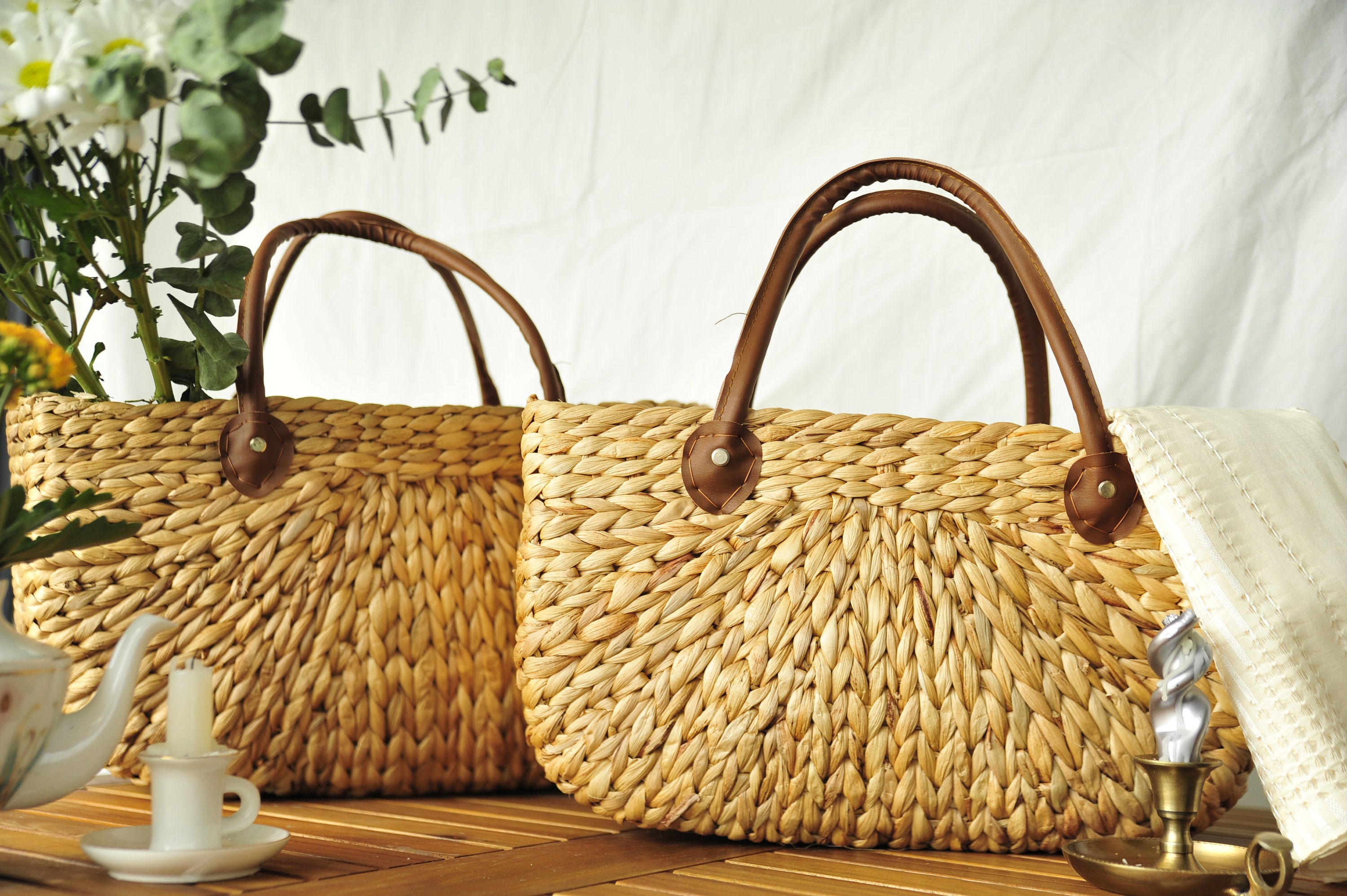 Petite Straw Bag Water Hyacinth Bag Handmade Bag - Etsy