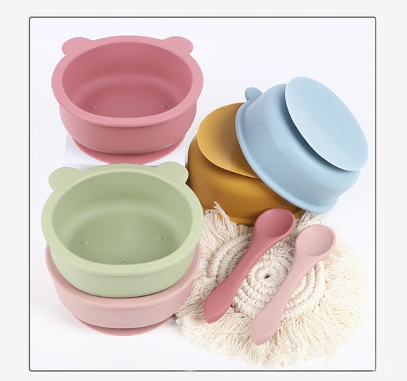 Baby Bowl Set with Silicone Spoon