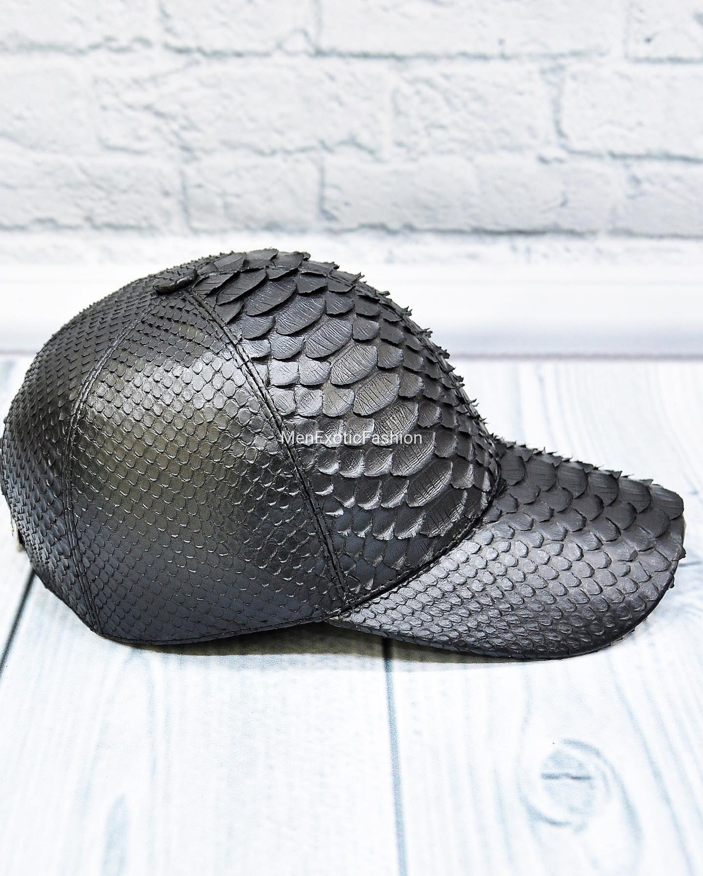 Black Exotic Genuine Python Caps Python Hats - Etsy