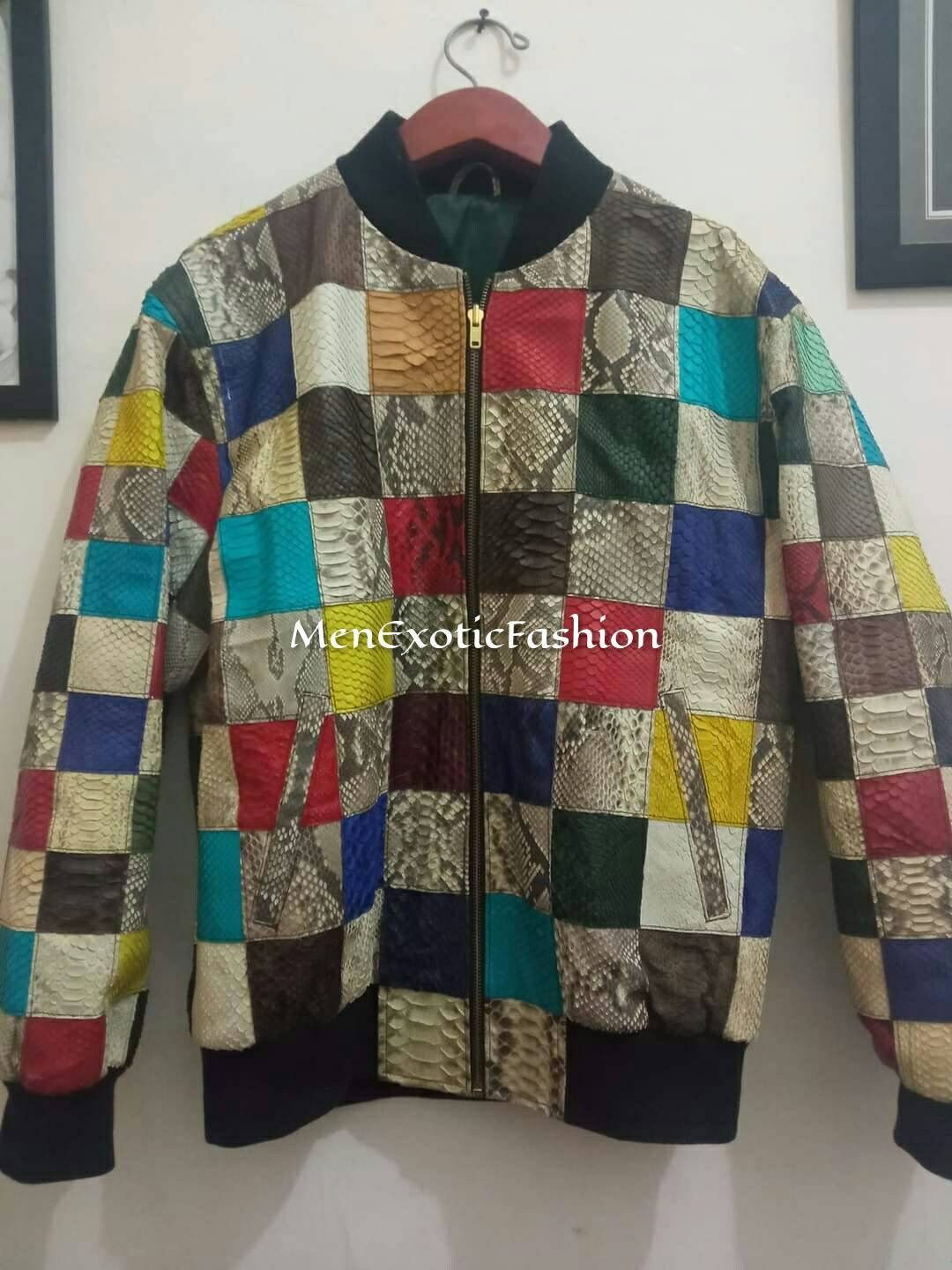 Rainbow Python Jacket, Genuine Python Jacket, Genuine Snakeskin, Real ...