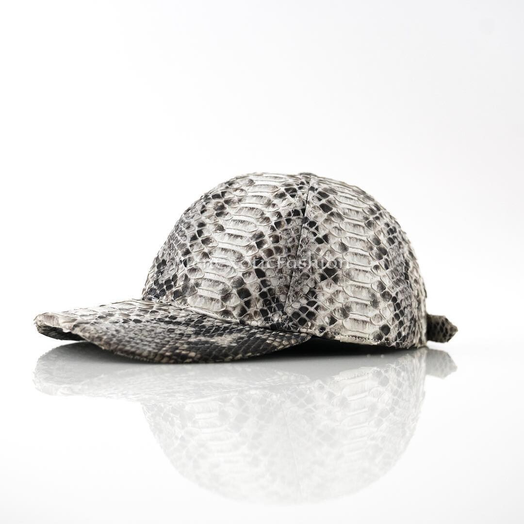 White Exotic Genuine Python Caps, Python Hats, Real Snake Skin - Etsy