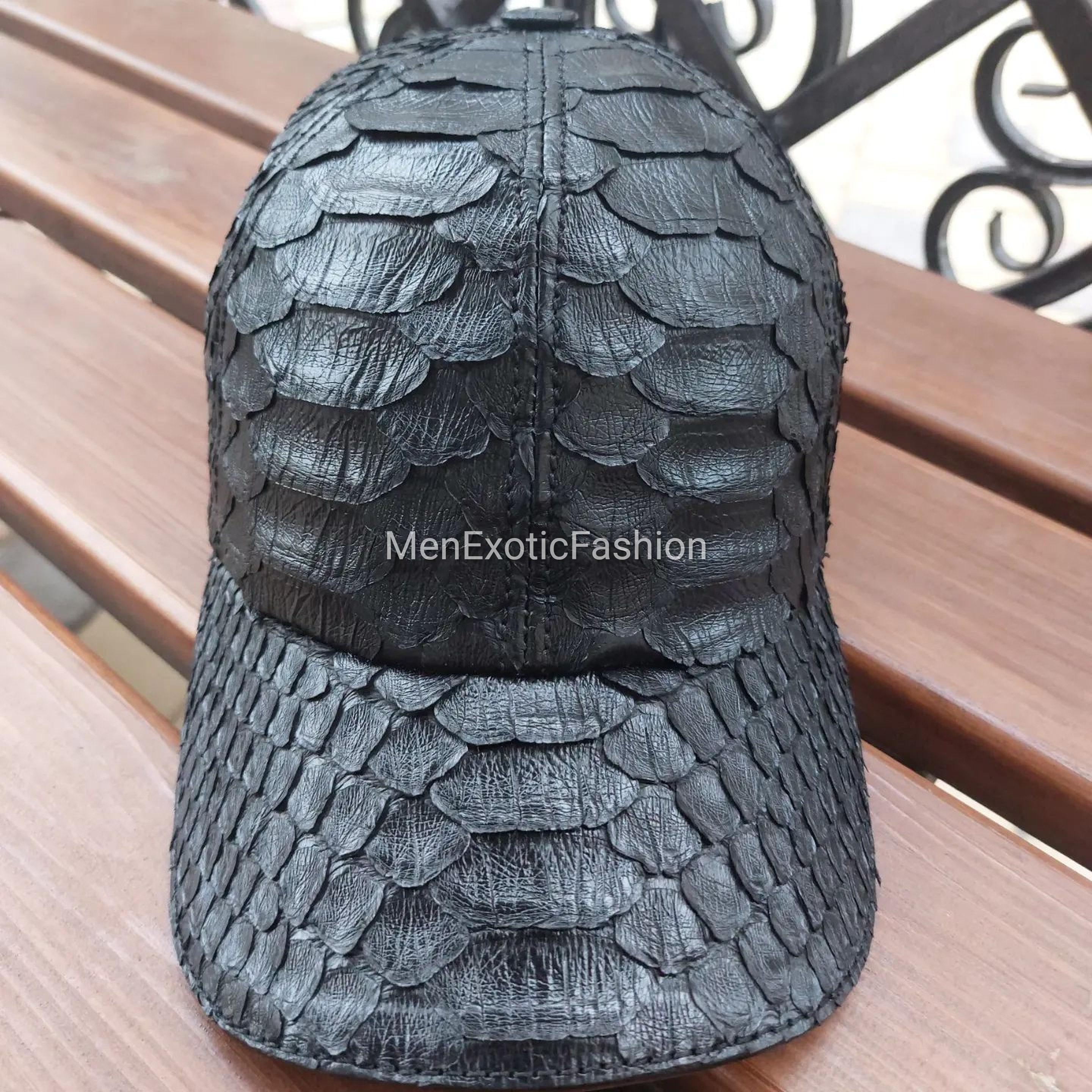 Black Exotic Genuine Python Caps Python Hats - Etsy