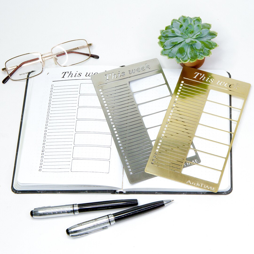 Bullet Journal Stencil, Planner Stencil, This Week Planner Stencil ...