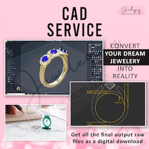CAD Mock Up 3D Jewelry Design Model For Your Own Dream Jewelry | Fully Customizable | As Per Your Requirements | 1-To-1 Personal Assistnace