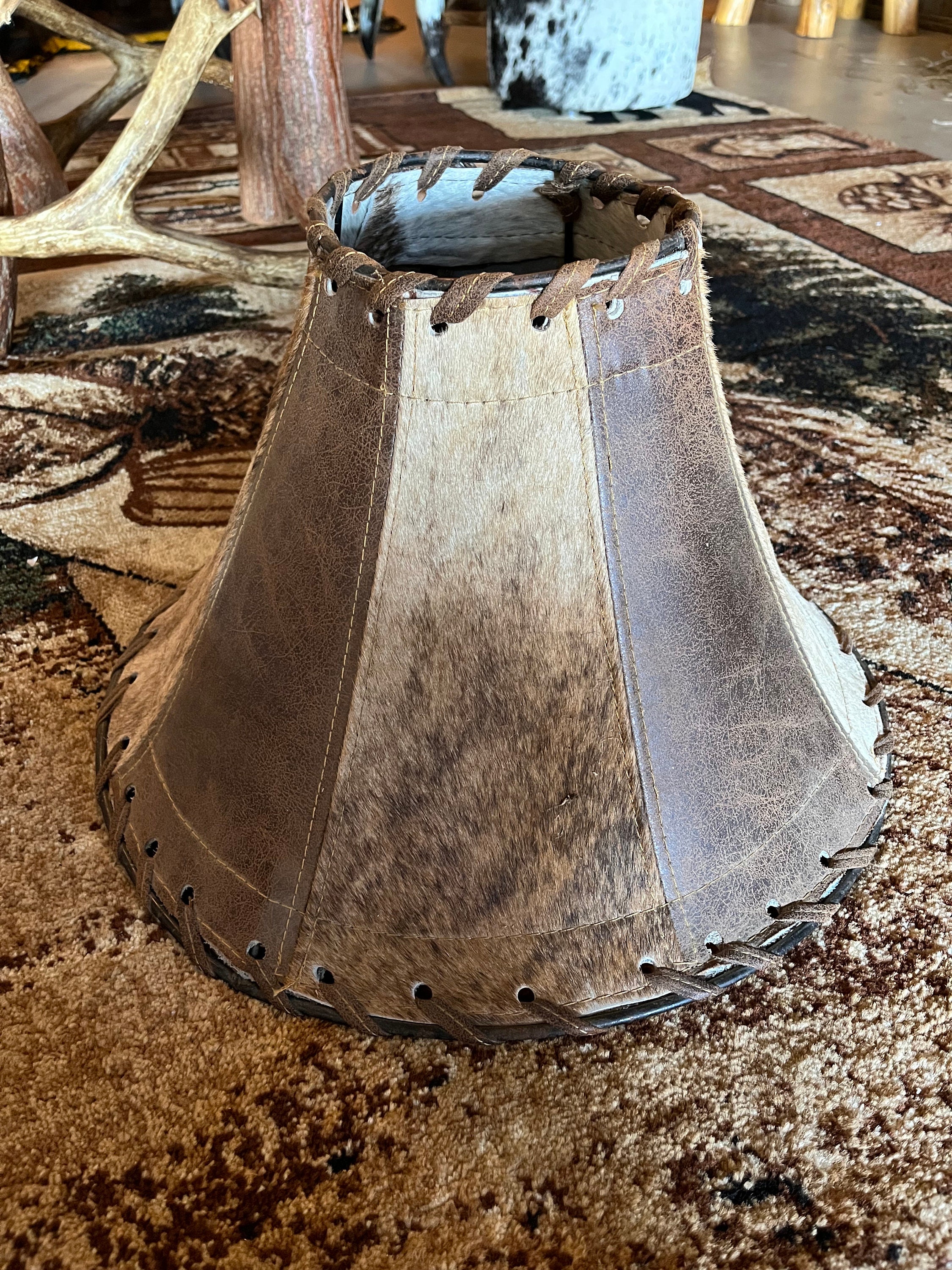 New Excellent Cowhide Lamp Shade Etsy