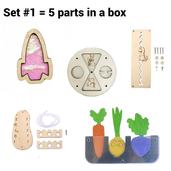 Handcrafted Montessori Sensory Busy Board kit - Customize and Enhance your Toddler's Learning Experience-Interactive Busy Board Parts DIY