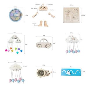 Clasificador de piezas de tablero de actividades, piezas de tablero de actividades Montessori para bebés, accesorios de tablero sensorial, tablero de actividades DIY, tablero de actividades para niños pequeños de 2 años, regalo