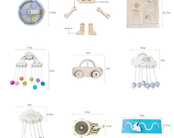 Piezas para tablero de actividades Montessori, tablero clasificador de formas, juguete de madera para ensartar, juguete para desarrollar la motricidad fina, actividad de aprendizaje para niños pequeños, accesorios para tablero de actividades