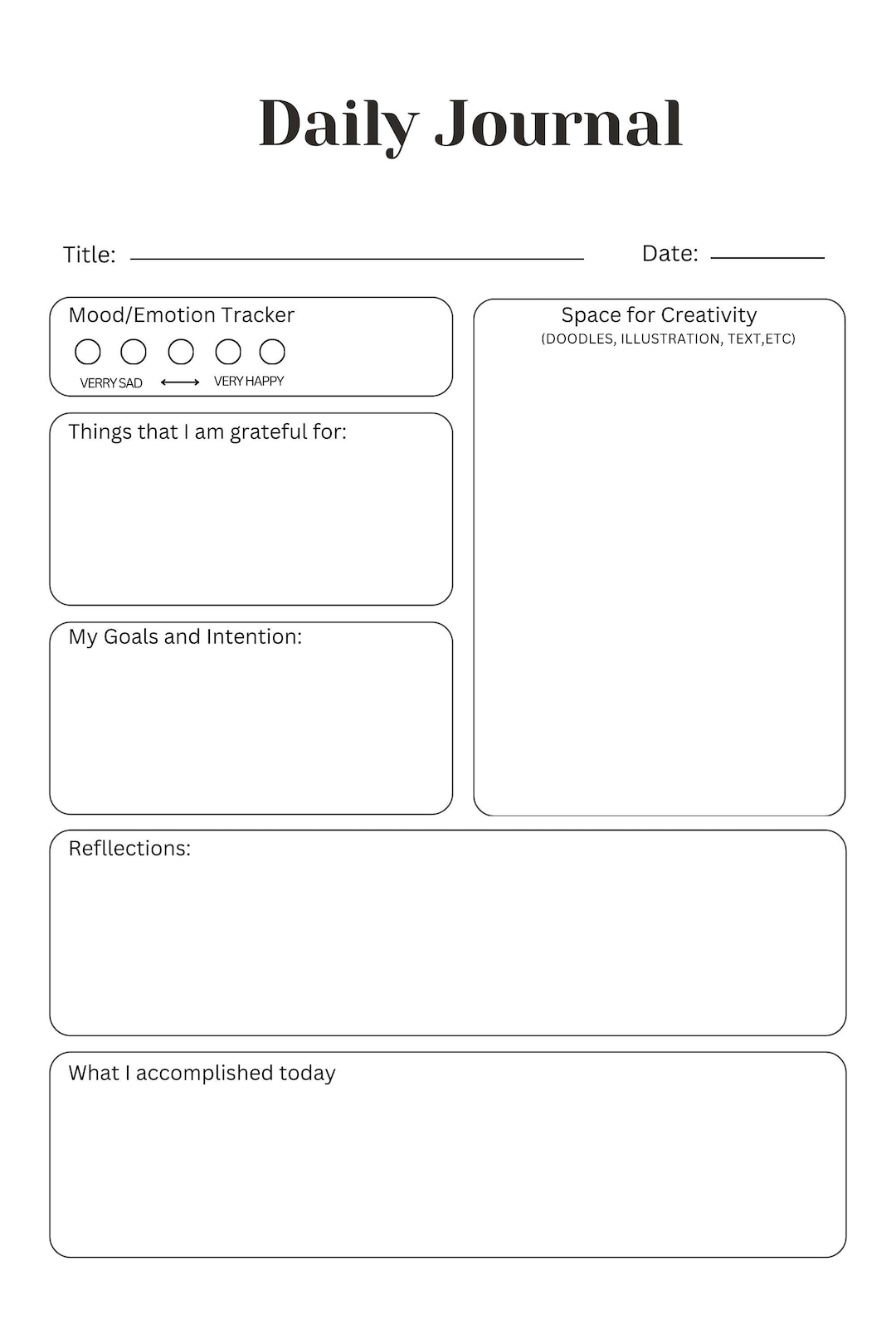 Free Printable Daily Guided Journal Pages