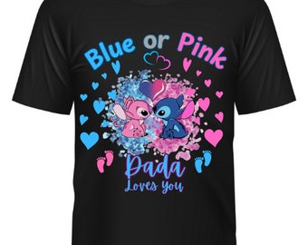 Paquete PNG de camisetas con revelación de género de Stitch