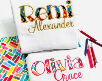 Personalized name pullover sweatshirt for toddlers kids