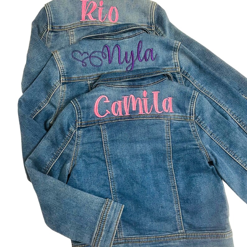 Chaqueta vaquera personalizada para niños imagen 4