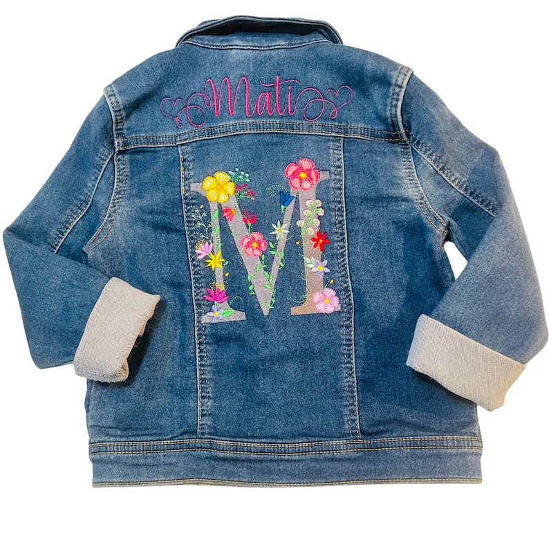 Personalized Denim Jacket for Kids Monogram Denim Jacket Etsy