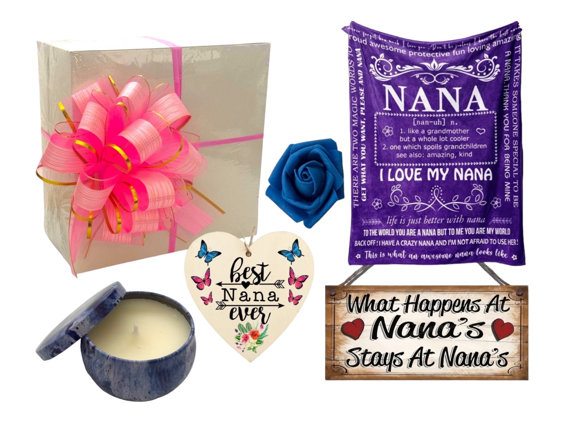 Nana Gift Box Set, Pamper Kit, Personalized & Custom Mothers Day