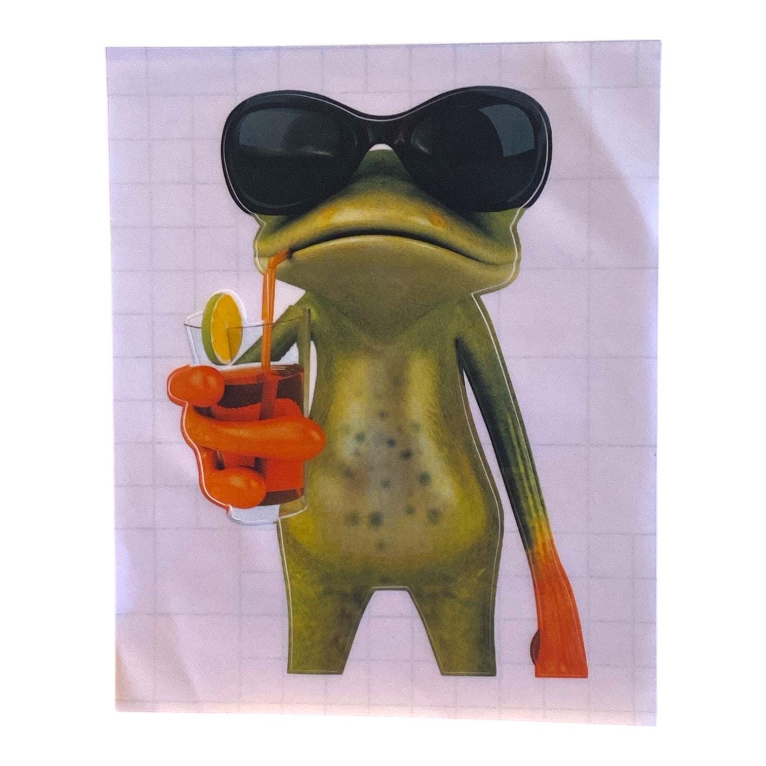 Funny Frog Sticker Set – Cool Frog Decals for Signs, Plaques, Home ...