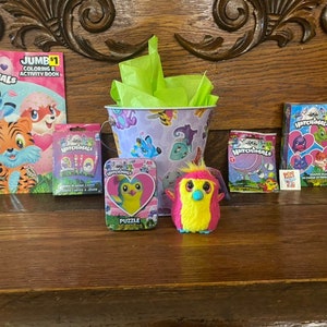 Hatchimals paasmandje, pluche penguala puzzel armbanden boek kaarten tatoeages speelgoed cadeauset voor meisje kinderen kinderen