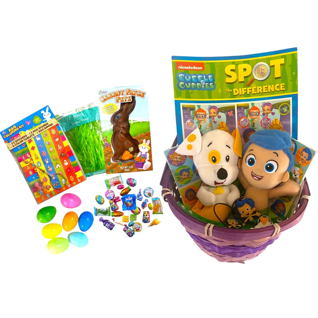 Bubble Guppies Easter Basket Plush Gil Doll Maze Books Toy Necklace