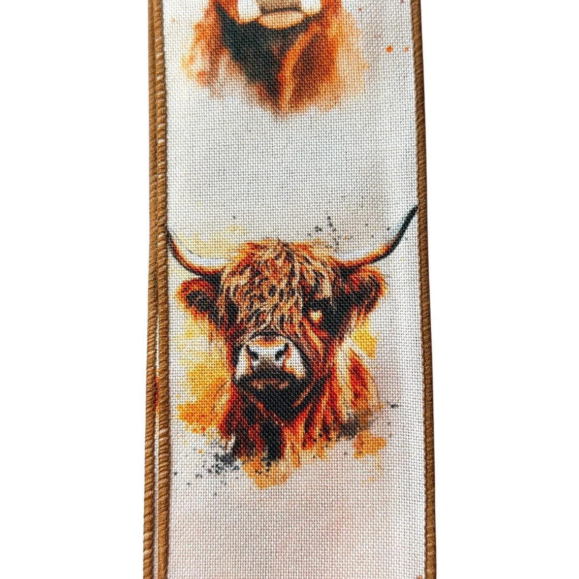 Cow Ribbon Highland Cow Ribbon 2.5” | Farmhouse Wired Ribbon for Bows, Wreaths ...
