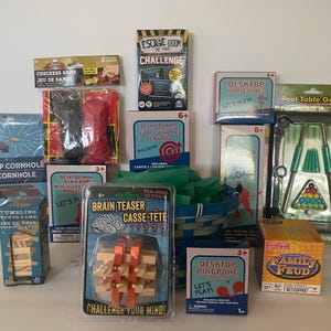 Cadeaumand voor desktopgames voor kinderen, tieners en volwassenen | Minigames, hersenkrakers, desktopgames, familievete | Pasen, verjaardag, kantoorcadeau